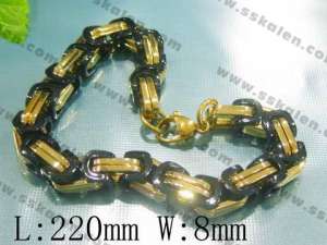 Stainless Steel Gold-plating Bracelet - KB27046-H