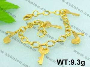 Stainless Steel Gold-plating Bracelet - KB29593-H