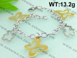 Stainless Steel Gold-plating Bracelet - KB29599-H