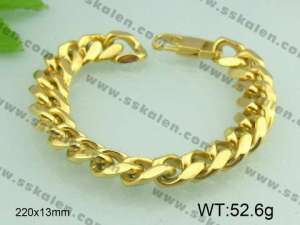 Stainless Steel Gold-plating Bracelet  - KB32000-T