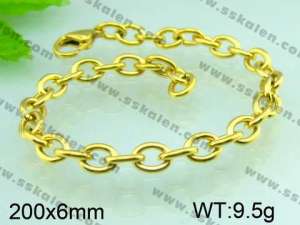 Stainless Steel Gold-plating Bracelet  - KB49058-Z
