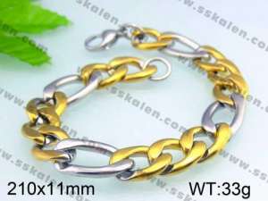 Stainless Steel Gold-plating Bracelet  - KB49059-Z