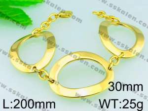Stainless Steel Gold-plating Bracelet  - KB54977-Z
