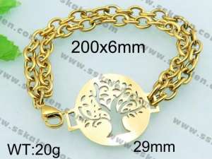  Stainless Steel Gold-plating Bracelet  - KB57153-Z