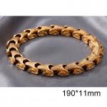 Stainless Steel Cast Dragon Dragon Pattern Snake Pattern Men's Bracelet Gold-plating Bracelet - KB104622-K-190