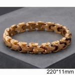 Stainless Steel Cast Dragon Dragon Pattern Snake Pattern Men's Bracelet Gold-plating Bracelet - KB104622-K-220