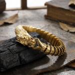 Dragon scale pattern domineering men's bracelet, retro stainless steel keel Gold-plating Bracelet - KB136663-KJX-230