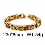 Stainless Steel Gold-plating Bracelet - KB68750-Z