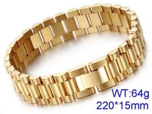 Stainless Steel Gold-plating Bracelet - KB92910-K