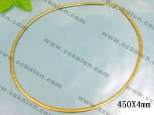 SS Gold-Plating Necklace - KN11169-D