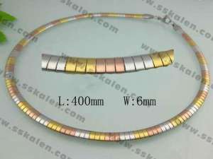 SS Gold-Plating Necklace - KN11178-D
