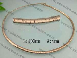 SS Gold-Plating Necklace  - KN11180-D