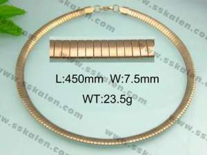 SS Gold-Plating Necklace - KN11185-D