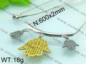SS Gold-Plating Necklace  - KN15271-Z