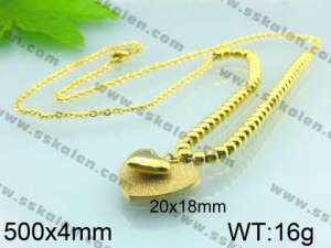 SS Gold-Plating Necklace  - KN15273-Z