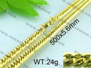 SS Gold-Plating Necklace  - KN15292-Z