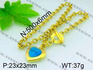 SS Gold-Plating Necklace  - KN16500-Z