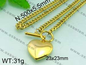 SS Gold-Plating Necklace  - KN16723-Z