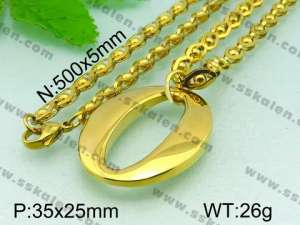 SS Gold-Plating Necklace  - KN16724-Z