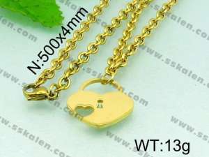 SS Gold-Plating Necklace  - KN16729-Z
