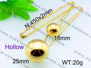 SS Gold-Plating Necklace  - KN16929-Z