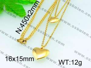 SS Gold-Plating Necklace  - KN16935-Z
