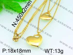 SS Gold-Plating Necklace  - KN16936-Z