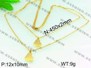 SS Gold-Plating Necklace  - KN16937-Z
