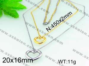 SS Gold-Plating Necklace  - KN16941-Z