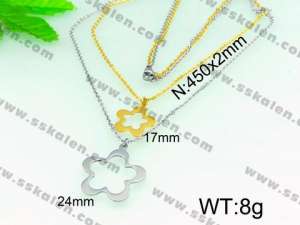 SS Gold-Plating Necklace  - KN16944-Z