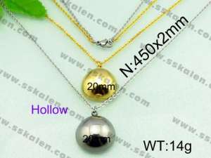 SS Gold-Plating Necklace  - KN17407-Z
