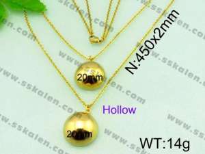 SS Gold-Plating Necklace  - KN17408-Z