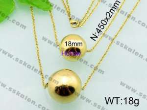 SS Gold-Plating Necklace - KN17909-Z