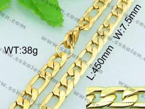 SS Gold-Plating Necklace - KN17920-Z