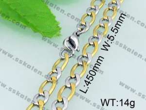 SS Gold-Plating Necklace  - KN17943-Z