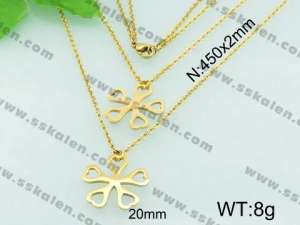 SS Gold-Plating Necklace  - KN17951-Z