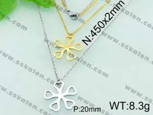 SS Gold-Plating Necklace  - KN17952-Z