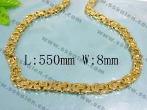 SS Gold-Plating Necklace  - KN6953-H