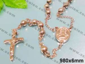 SS Gold-Plating Necklace  - KN7176-H