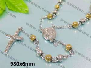 SS Gold-Plating Necklace  - KN7179-H
