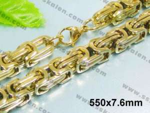 SS Gold-Plating Necklace  - KN7256-H
