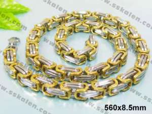  SS Gold-Plating Necklace  - KN7260-H