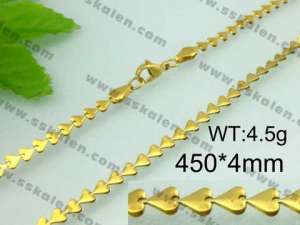 SS Gold-Plating Necklace - KN9392-D
