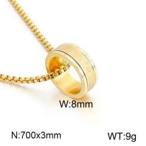 SS Gold-Plating Necklace - KN109054-K