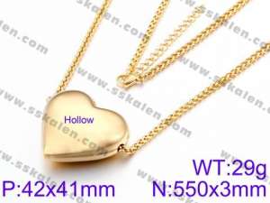 SS Gold-Plating Necklace - KN31954-K