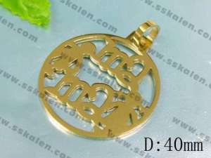 Stainless Steel Gold-plating Pendant - KP25561-D