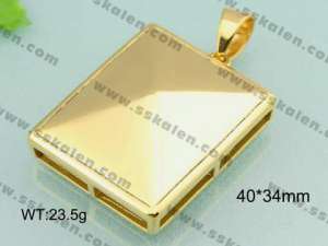 Stainless Steel Gold-plating Pendant - KP27396-T