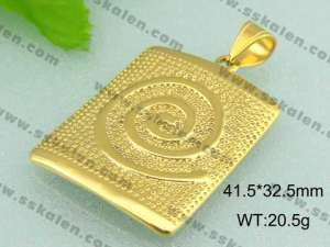 Stainless Steel Gold-plating Pendant  - KP27499-T
