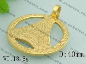 Stainless Steel Gold-plating Pendant - KP27663-D