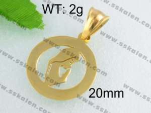 Stainless Steel Gold-plating Pendant   - KP34347-Z